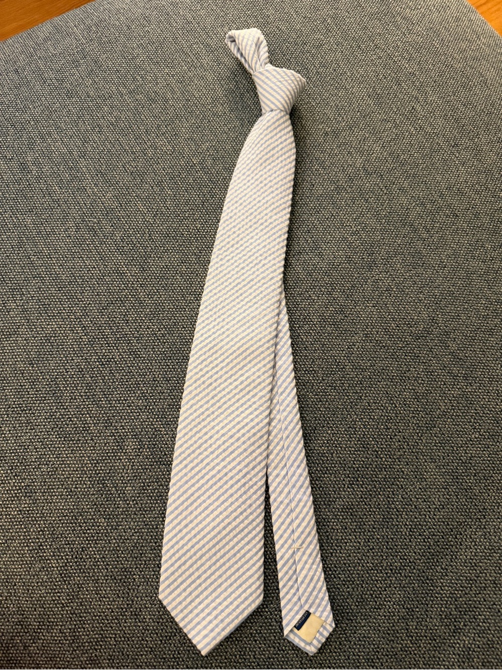 Vineyard Vines x Kentucky Derby Seersucker Blue White Tie Made in USA